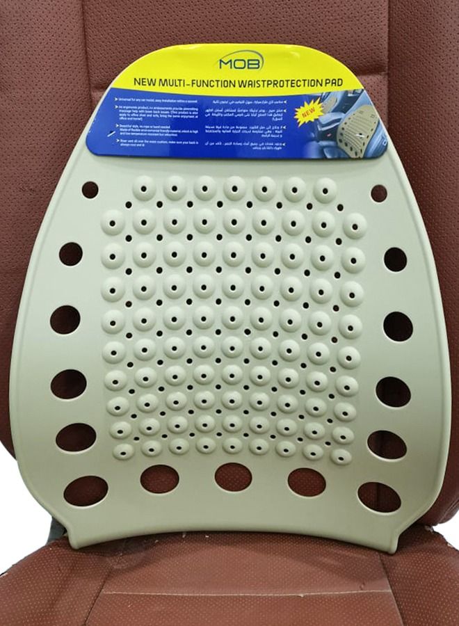 موبكو وسادة دعم أسفل الظهر للسيارة من موبكو مع حماية متعددة الوظائف للظهر والخصر، بيج - Image 3