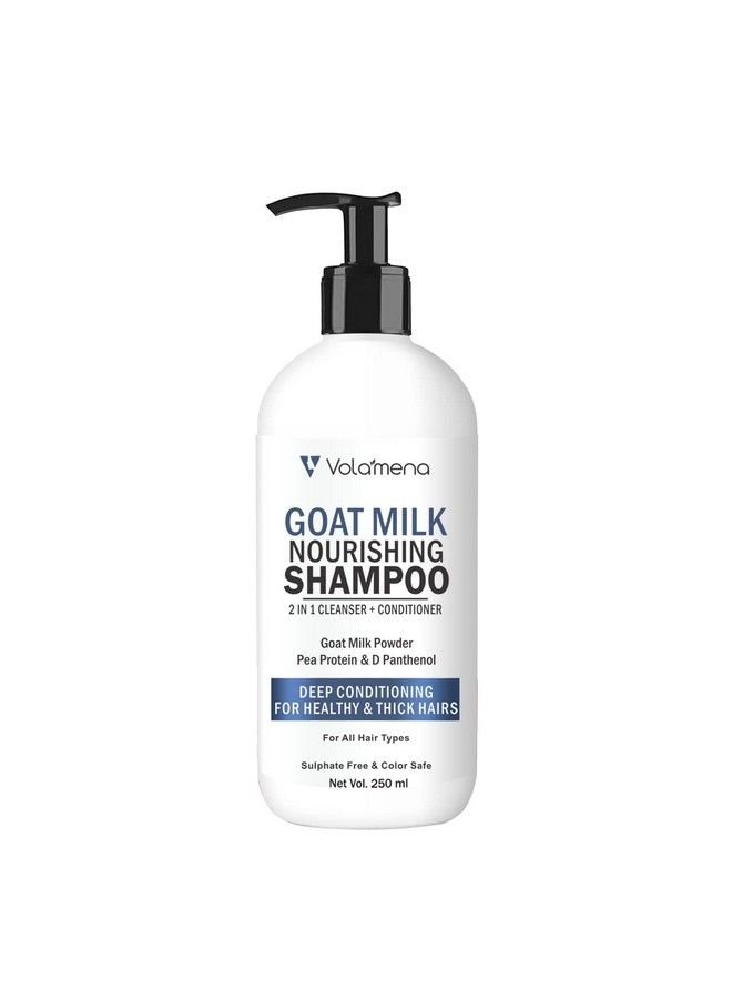 VOLAMENA WITH DEVICE Goat Milk Shampoo Is Gentle 2 In 1 Hair Cleanser I Goat Milk Protein& D Panthenol (Vitamin B5) I For Both Men & Women 250 Ml  - Image 2