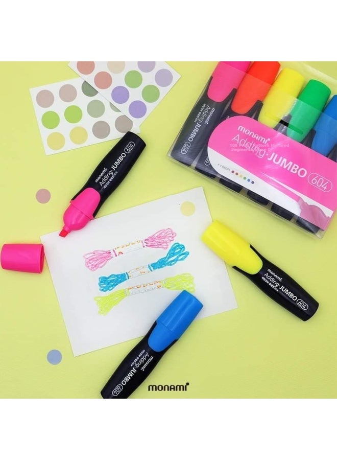 Monami 【Back To School Essential】Monami Highlighter Student Square Head Highlighter Marker Pen Note Pen Hand Account Pen 6 Colors Set 06020Z06 - Image 3