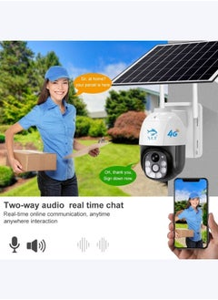 XLT 4G Wireless Solar Outdoor Camera with 350° View 3MP Color Night Vision AI Human Detection Compatible with Alexa  - Image 5