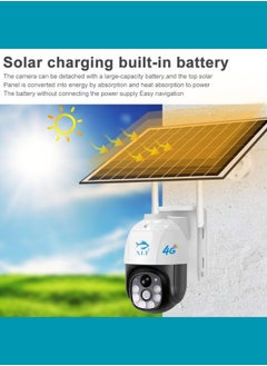 XLT 4G Wireless Solar Outdoor Camera with 350° View 3MP Color Night Vision AI Human Detection Compatible with Alexa  - Image 2