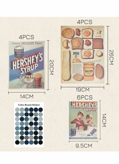 KASTWAVE 14pcs Vintage Food Pictorial Aesthetic Picture for Wall Collage,vintage Cream Art Collage Print Kit,aesthetic Picture Indie Room Decor, Room Decor Aesthetic Posters for  Girls Boys  - Image 2
