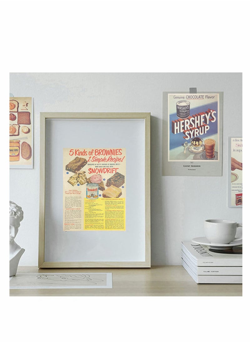 KASTWAVE - 14pcs Vintage Food Pictorial Aesthetic Picture for Wall Collage,vintage Cream Art Collage Print Kit,aesthetic Picture Indie Room Decor, Room Decor Aesthetic Posters for  Girls Boys - Image 1