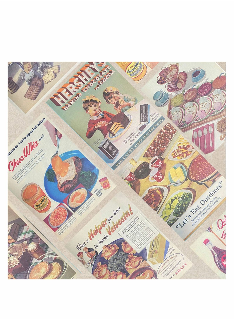 KASTWAVE - 14pcs Vintage Food Pictorial Aesthetic Picture for Wall Collage,vintage Cream Art Collage Print Kit,aesthetic Picture Indie Room Decor, Room Decor Aesthetic Posters for  Girls Boys - Image 1
