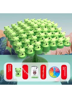 Astronaut Balance Game Desktop Toy Stacking Fun Educational Parent-child Interaction Children's Play Space Adventure-Color:50 Little Frogs + Balance Table + Punishment Plate + Storage Bag + Dice ]