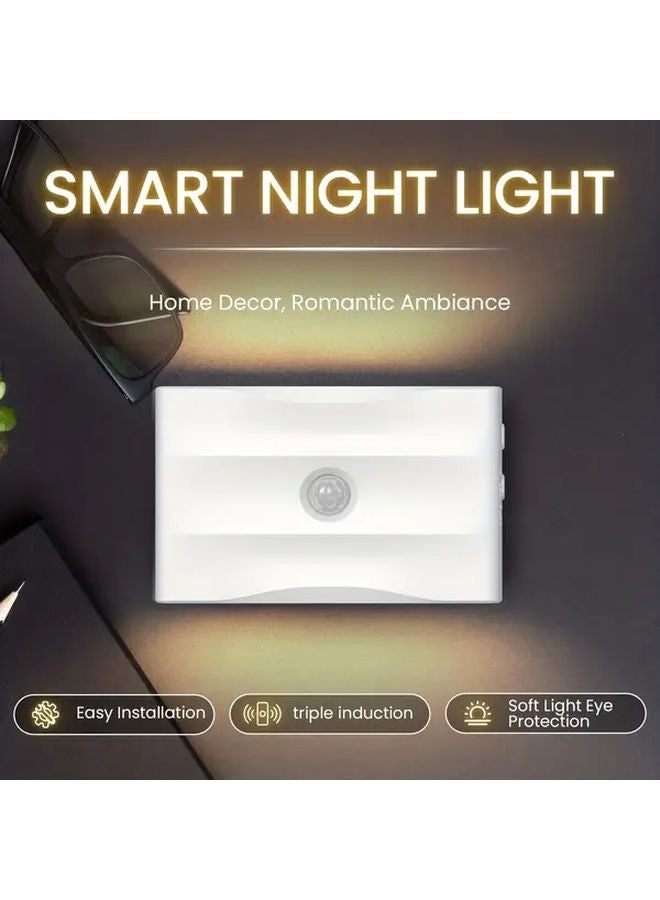 White Rechargeable Wireless Wall Sconce 360 Rotation Magnetic Mount USB Touch Control - Image 2