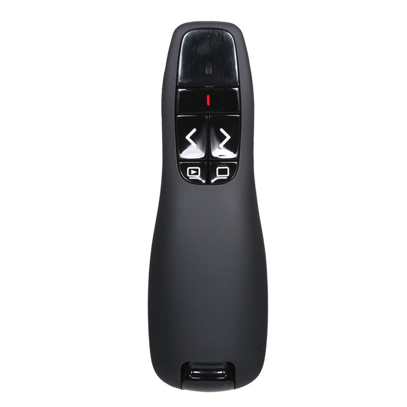 2.4G Wireless PPT Powerpoint Clicker With USB Receiver Remote Control Flip Pen Black - Image 1