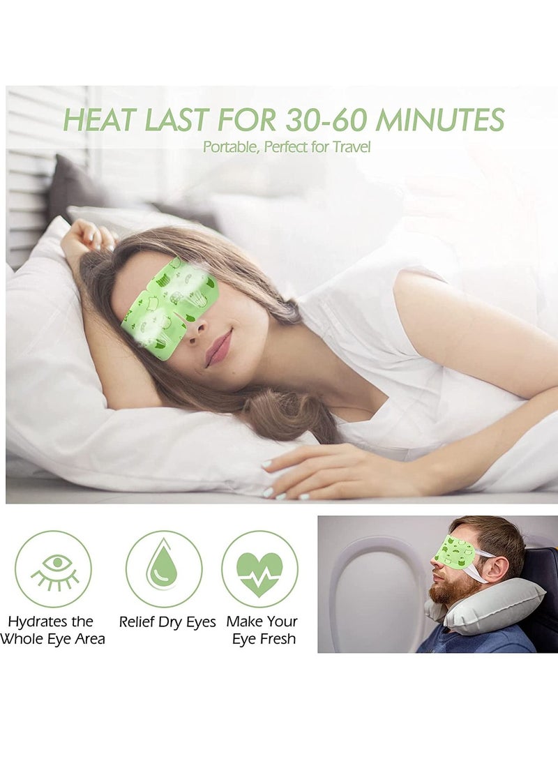 Heated Eye Mask 10 Packs Eye Masks for Dark Circles and Puffiness Dry Eyes Stress Relief Disposable Steam Eye Mask Works Better with Eye Cream Portable for Beauty Personal Care Unscented - Image 2
