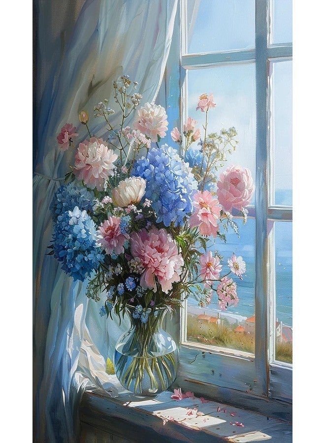 PRASIO Paint by Numbers Kit for Adults Beginner, Flowers Adult Paint by Number Kits on Canvas, DIY Acrylic Watercolor Oil Paint by Number for Adults for Home Decor Gift 16x20 Inch - Image 1