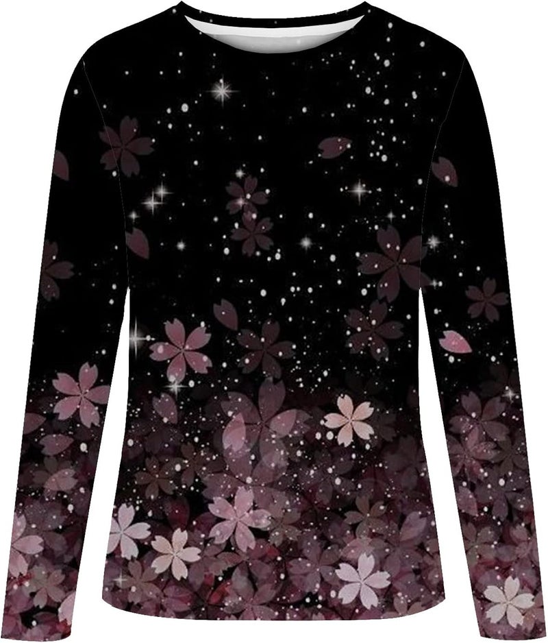 cheekyglo Crewneck Sweatshirt Women's Long Sleeve Blouse Casual Print Oversize Pullover Lightweight Loose Fall Tunic Tops - Image 2