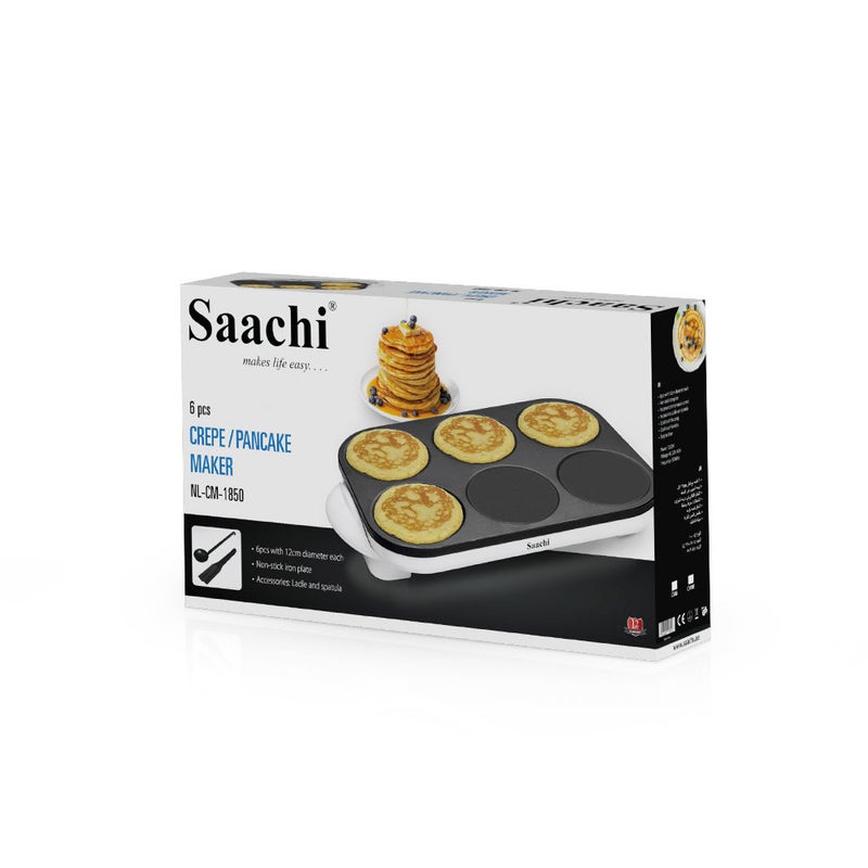 ساتشي ماكينة صنع البان كيك والكريب الصغير 2 في 1 طراز NL-CM-1850-WH 1000 W NL-CM-1850-WH أبيض - Image 4