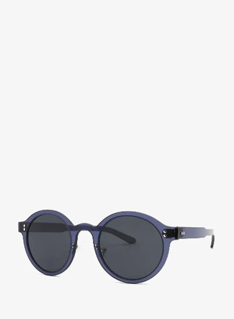 لي كوبر Polarized Sunglasses Navy Frame Gradient Grey Mirror Lens 48mm  - LCW10716C1