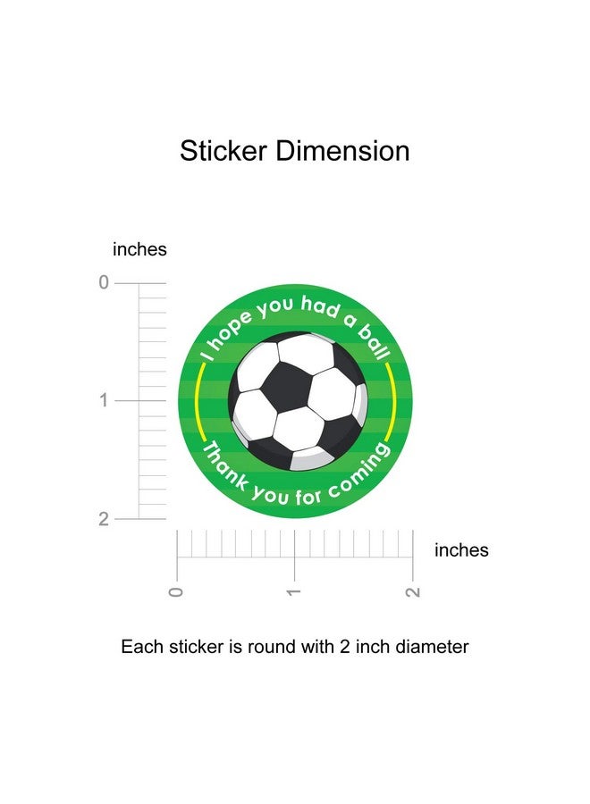 weRevel Sports Ball Theme Thank You Party Stickers, 40 Count, 2 Inches, Round, 4 Unique Designs - Image 4