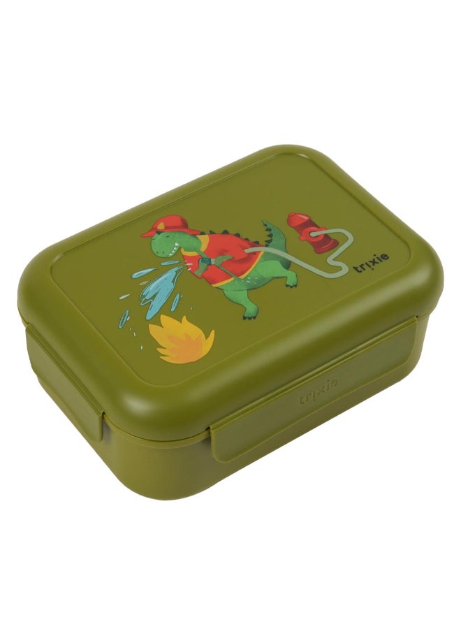 Trixie Lunch Box With Clips - Fireman Mr. Dino - Image 2