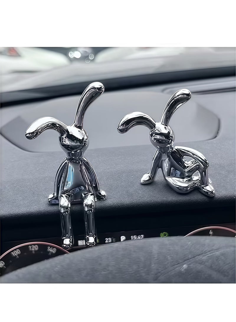 BlueHole Light Luxury Style Double Rabbit Car Decoration, Adding Points to The Atmosphere Inside The Car. Creative Decoration is Not Monotonous - Image 4
