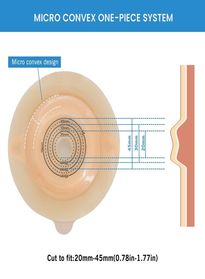 KONWEDA 10 PCS Colostomy Bags, Convex One-Piece Ostomy Bags Drainable Pouches with Belt Buckle, Cut-to-Fit, Max 45mm - Image 3