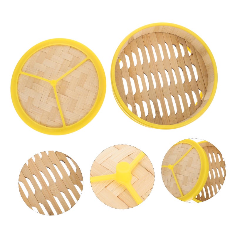 Bamboo Steamer Basket With Rack For Wok Non Stick Easy Clean For Vegetables Fish Meat - Image 5