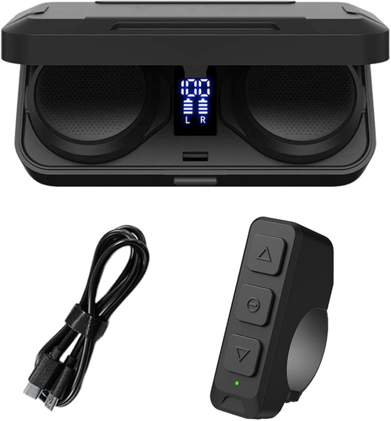 Wireless Noise Cancelling Headphones with LED Display and Charging Case for Travel Riding - Image 1