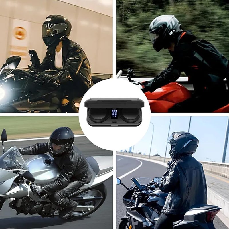 Wireless Noise Cancelling Headphones with LED Display and Charging Case for Travel Riding - Image 5