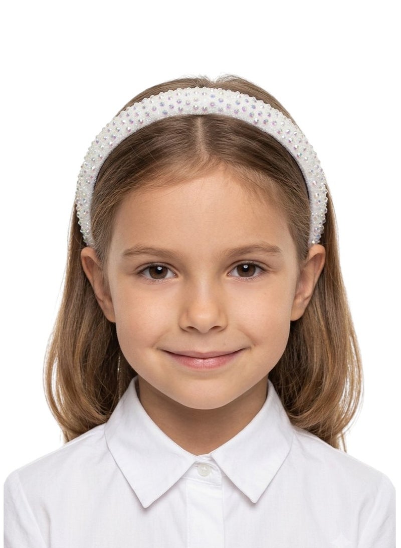 Bidani Crystal-embellished Headband - White - Image 1