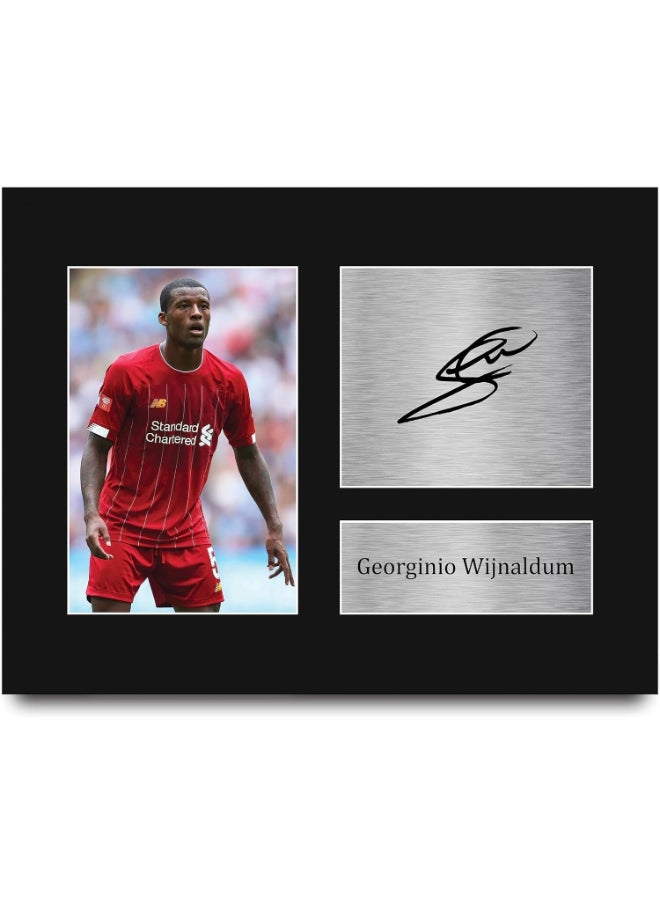 HWC Trading HWC Trading Georginio Wijnaldum Liverpool Gini Gifts Printed Signed Autograph Picture for Fans and Supporters  - Image 1