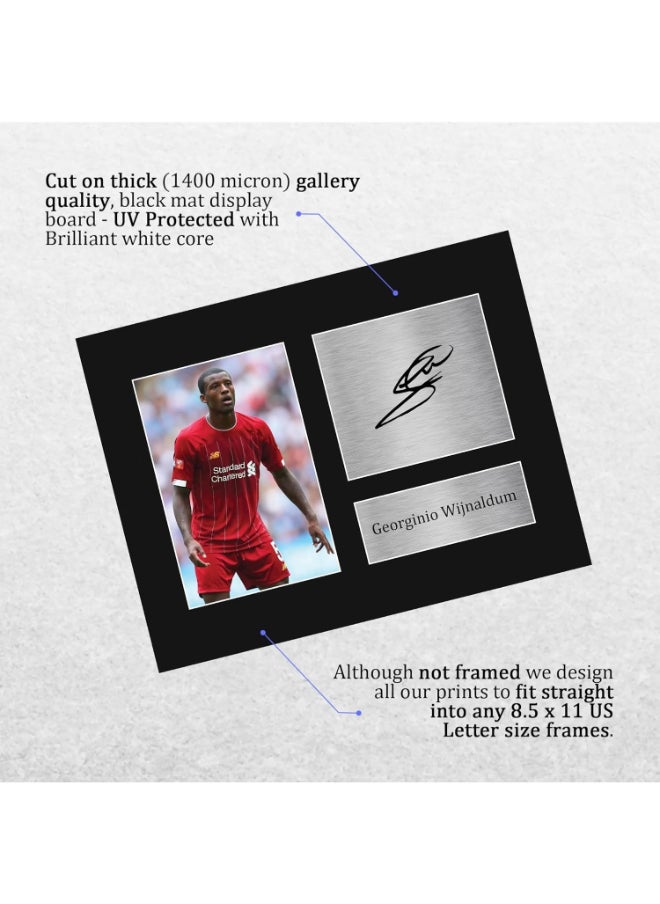 HWC Trading HWC Trading Georginio Wijnaldum Liverpool Gini Gifts Printed Signed Autograph Picture for Fans and Supporters  - Image 4