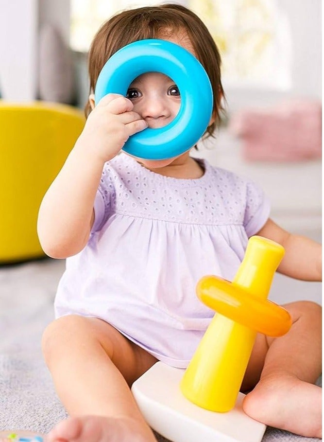Stacking Colourful Teddy Rings for Growing Babies,Toddlers - 5 Rings (Multicolor) (9 Rings)(10 Pieces) - Image 2