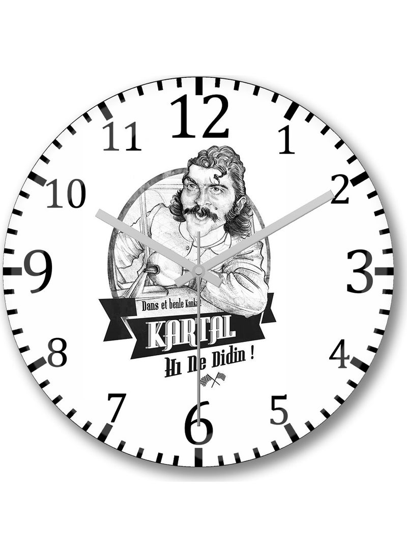 Baskı Dükkanı - Printing Shop Brother Share Accountant Oguzhan Wall Clock Domed Real Glass - Image 1