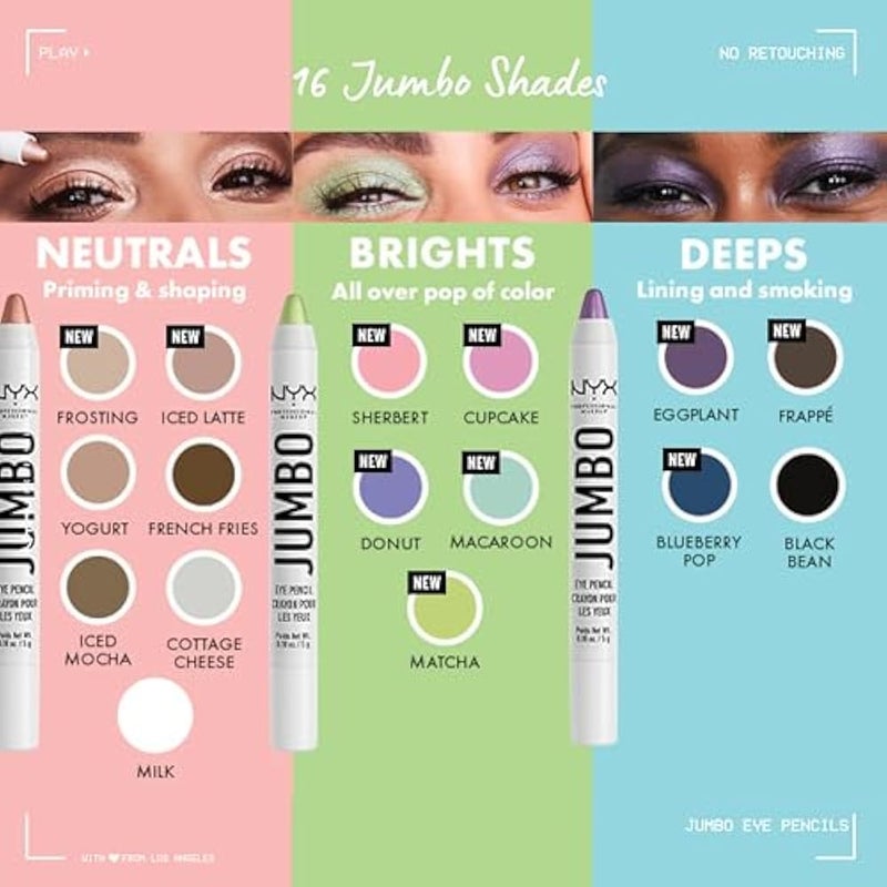 NYX PROFESSIONAL MAKEUP Jumbo Eye Pencil, Eyeshadow & Eyeliner Pencil - Cottage Cheese - Image 5