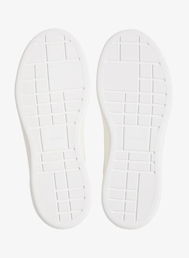 Calvin Klein Triple Bright White Emblem Embossed Basketball Trainers for Women | Best Price UAE