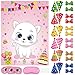 PLULON Cat Party Game for Kids Pin The Hat Bow Tie on The Cat Birthday Game Poster for Boy Girl Birthday Summer Party Favors Wall Decorations Classroom Activities - Image 2