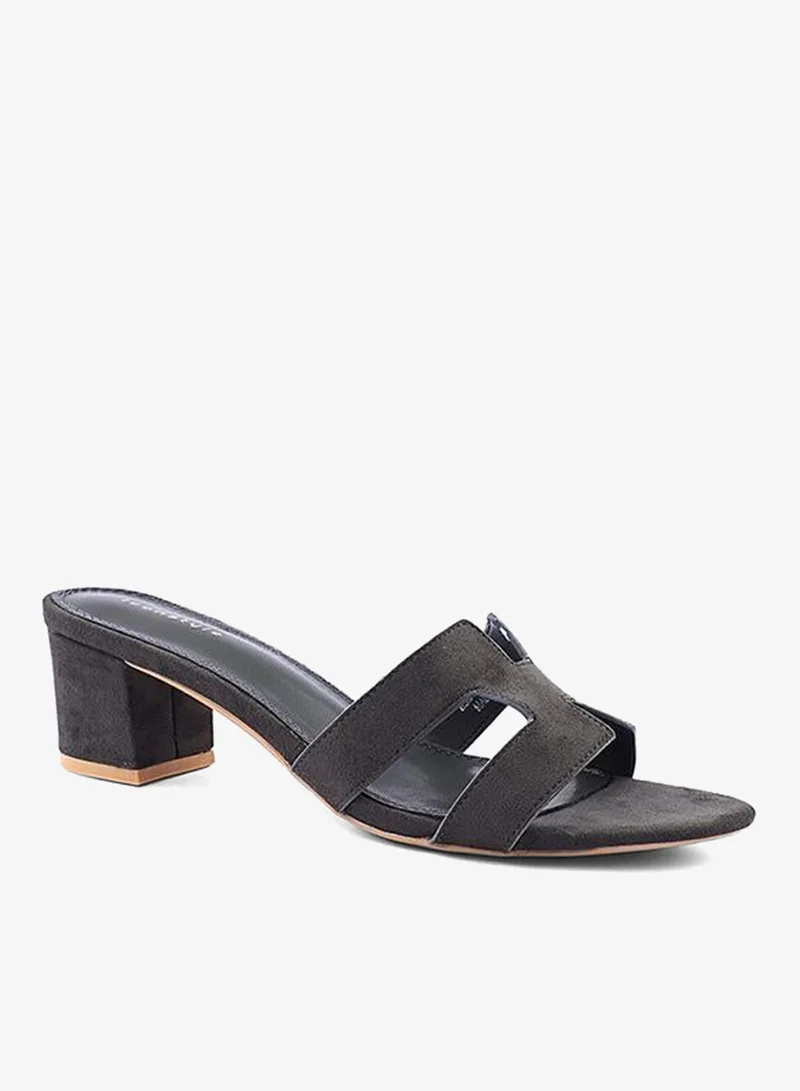 IconStyle Womens suede H block heeled sandal