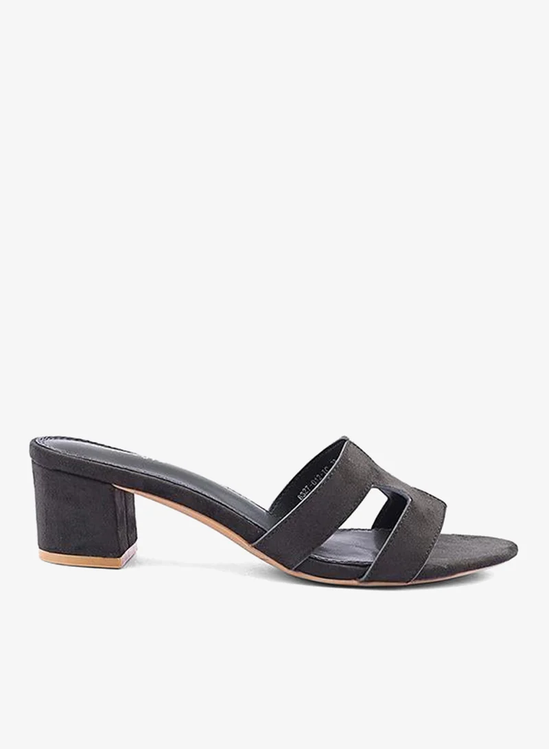 IconStyle Womens suede H block heeled sandal
