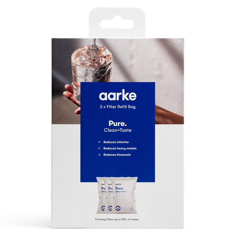 Aarke aarke Enriched Filter Refill Granules  Minerals Infused for Alkaline pH EcoFriendly 8Week Performance Compatible With Purifier Pitchers 3 pack 
