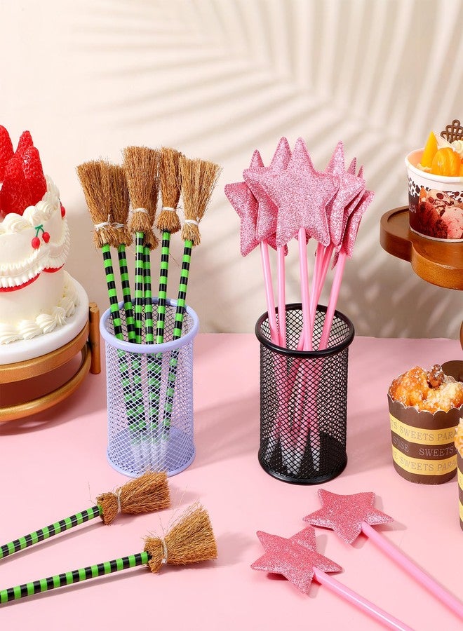 mekueeex 36 Pack Witch and Princess Party Favors Including Witch Broom Pens and Pink Star Ballpoints Pink and Green Favors for Halloween Party Supplies Decorations Goodie Bag - Image 4