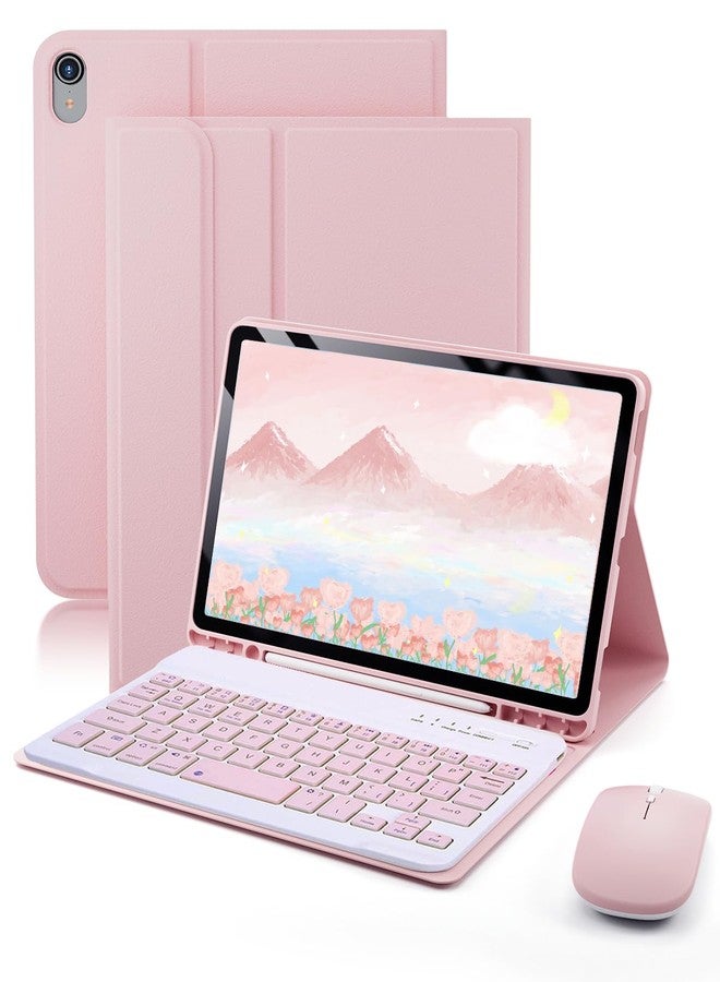TUNKARMOR Case Keyboard for iPad Mini 7 (A17 Pro 2024) & Mini 6 (2021) 8.3" - with Mouse and Magnetically Keyboard, Case with Pencil Holder for iPad Mini 7th/6th Generation, Auto Sleep/Wake, Pink - Image 1