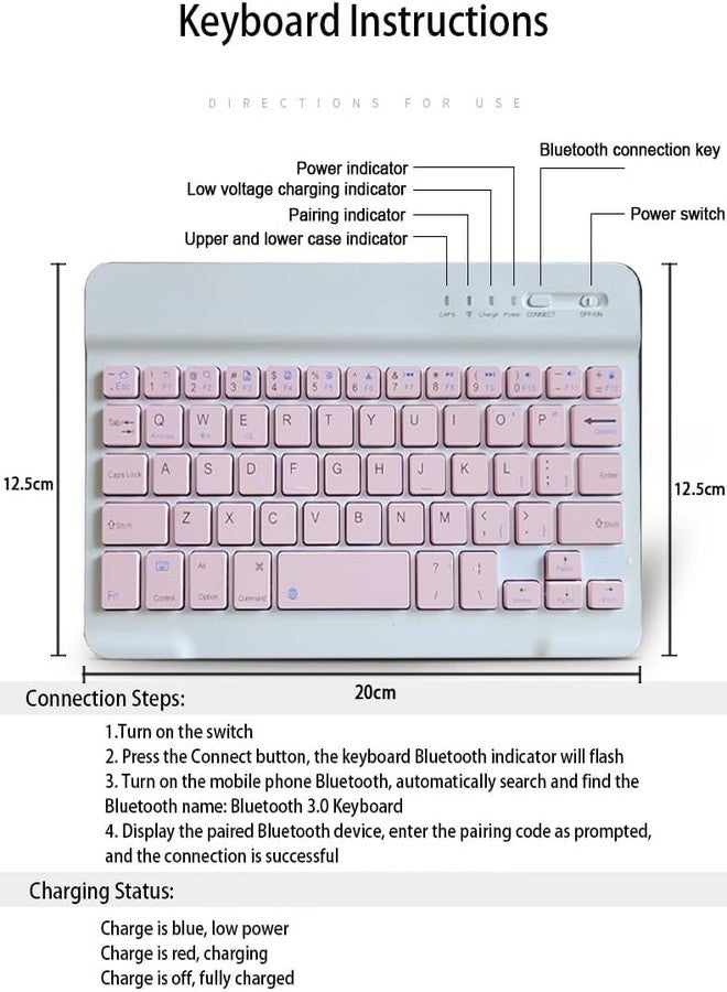 TUNKARMOR Case Keyboard for iPad Mini 7 (A17 Pro 2024) & Mini 6 (2021) 8.3" - with Mouse and Magnetically Keyboard, Case with Pencil Holder for iPad Mini 7th/6th Generation, Auto Sleep/Wake, Pink - Image 3