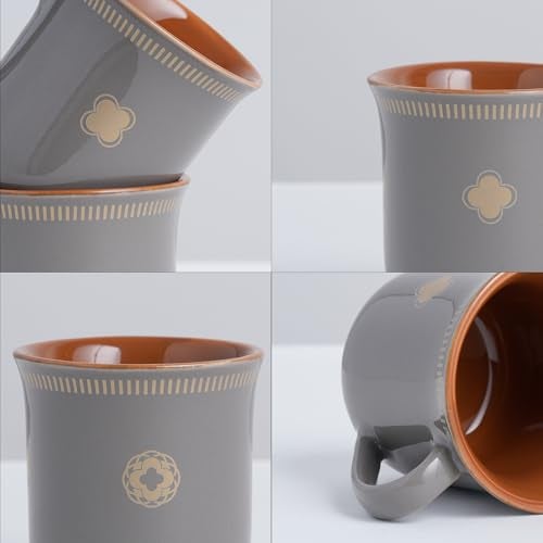 Shay Royal Tea Cup Set, Set of 6, Grey, 180ml | Cup Set of 6 for Tea | Glossy Finish | Premium Ceramic (Royal Tea Cups - Grey) - Image 3