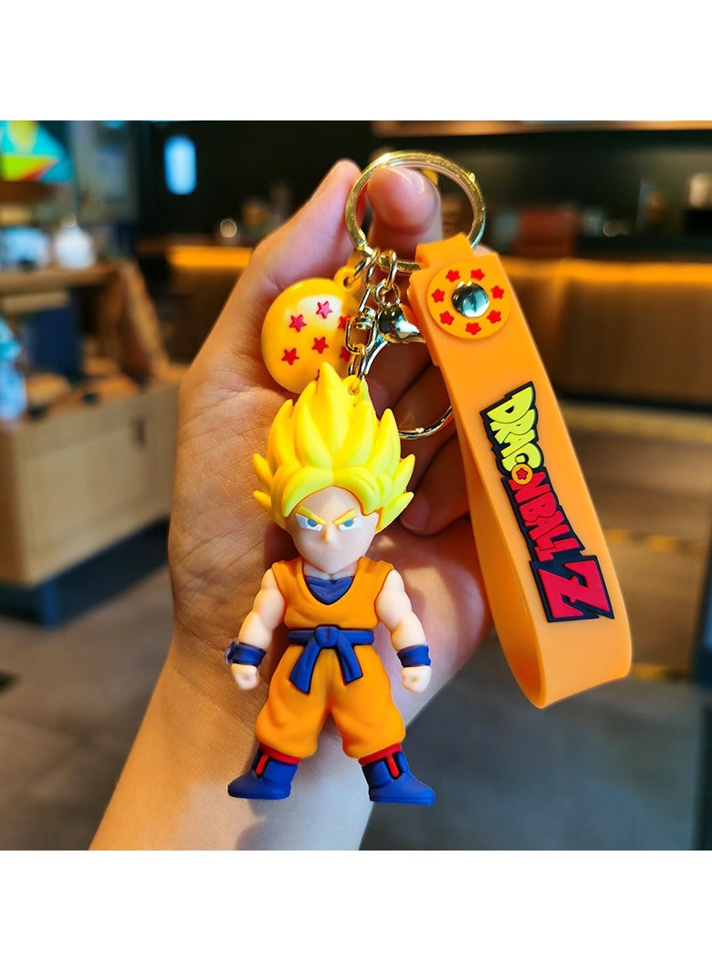 “Wukong”Golden Aura Legend Keychain: Energy Burst Warrior Collector's Tag