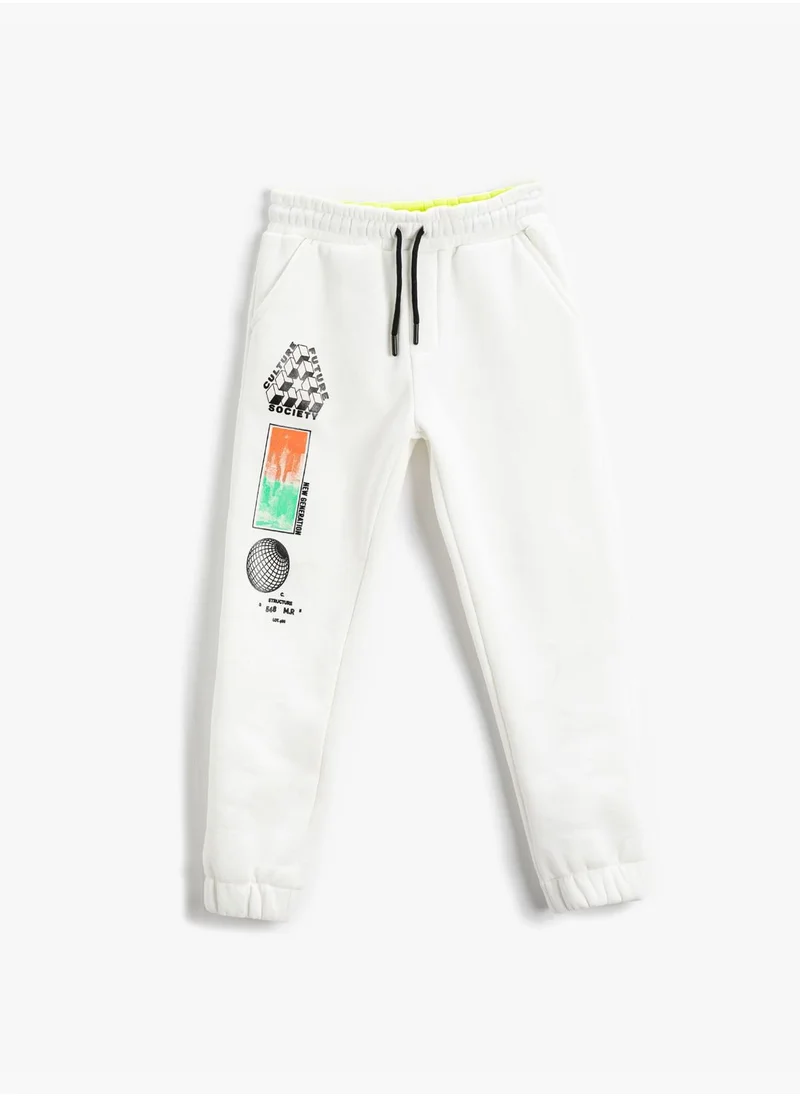 KOTON Jogger Sweatpants Printed Detail