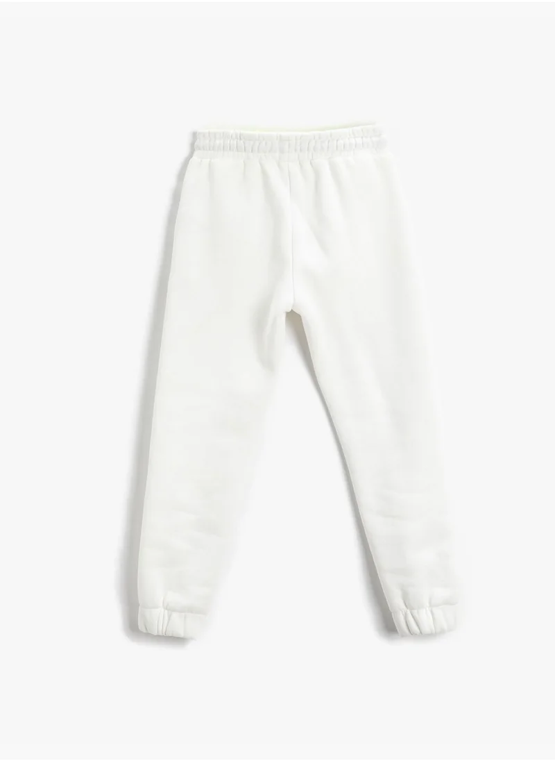 KOTON Jogger Sweatpants Printed Detail