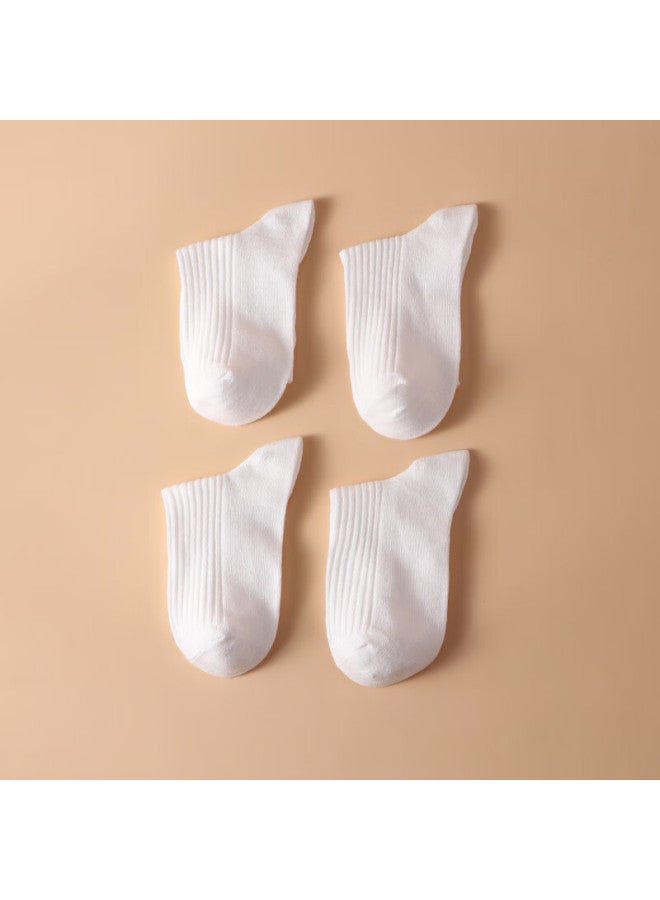 Red Bean Hodo Children's Socks For Boys And Girls, Mid-calf Cotton Sports Socks, Highly Elastic Breathable Student Socks W5006 Combination 3 22-24cm - Image 2