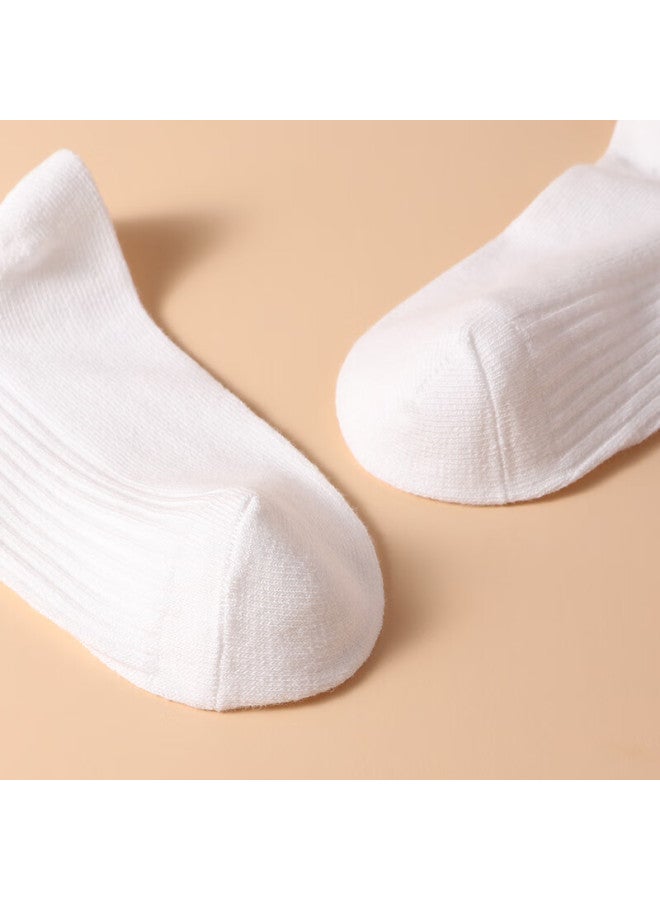 Red Bean Hodo Children's Socks For Boys And Girls, Mid-calf Cotton Sports Socks, Highly Elastic Breathable Student Socks W5006 Combination 3 22-24cm - Image 1