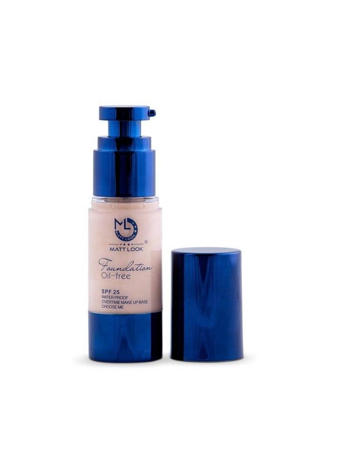 matt look Mattlook Foundation Oilfree & Waterproof Spf25 Shade 102 (30Ml)  - Image 4
