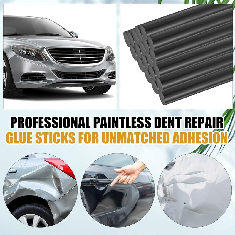 CroBlissful 60 Pcs Paintless Dent Repair Glue Sticks PDR Glue Hot Sticks Paintless Dent Repair Tool for Car Restoration Remover Tool Set (Black) - Image 3