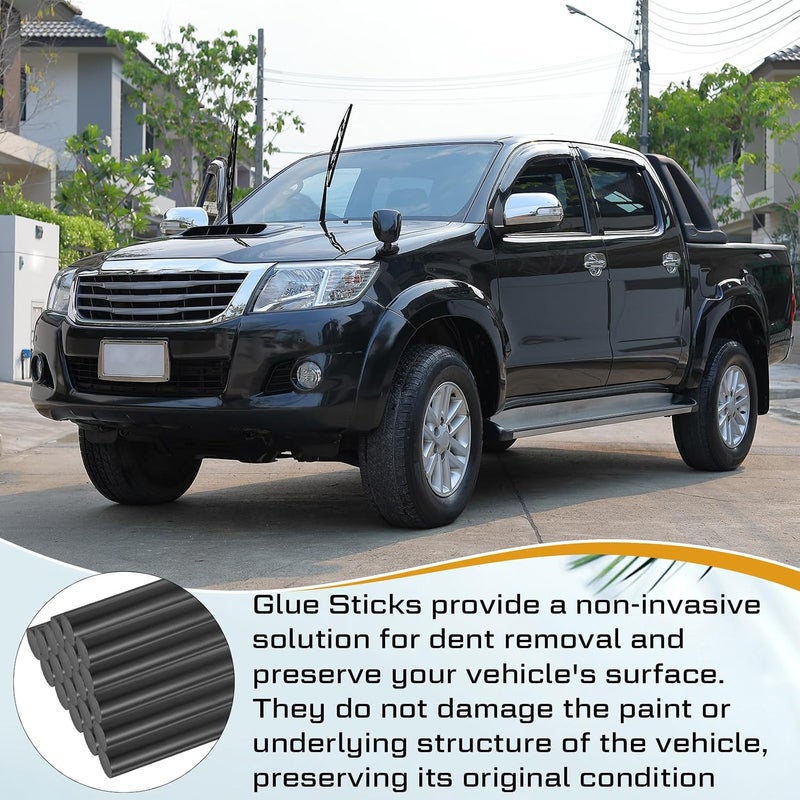 CroBlissful 60 Pcs Paintless Dent Repair Glue Sticks PDR Glue Hot Sticks Paintless Dent Repair Tool for Car Restoration Remover Tool Set (Black) - Image 5