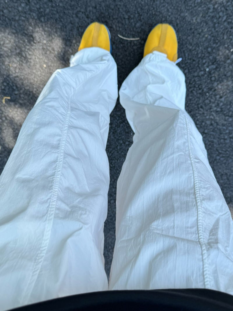 Summer Outdoor Quick-Drying Paratrooper Pants Men'S And Women'S Hiphop Straight Loose Simple White Casual Wide-Leg Pants - Image 3