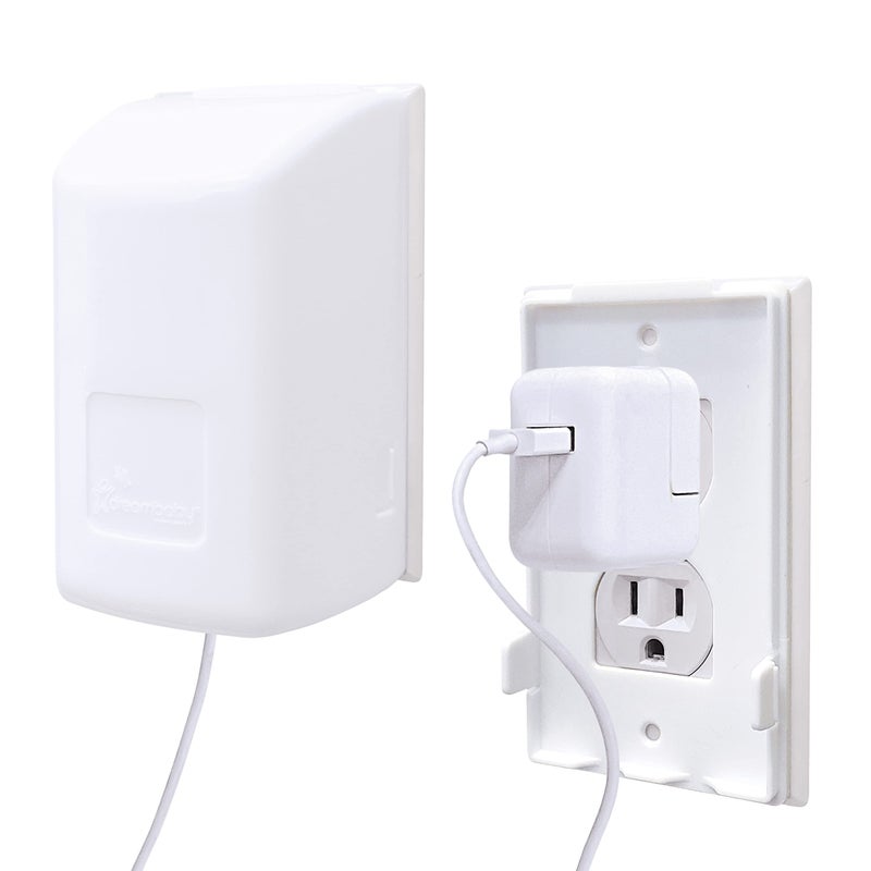 Dreambaby Extra-Large Dual Fit Outlet Plug Cover - Electrical Socket Guard for Standard and Decora - White - Model L945 - Image 1