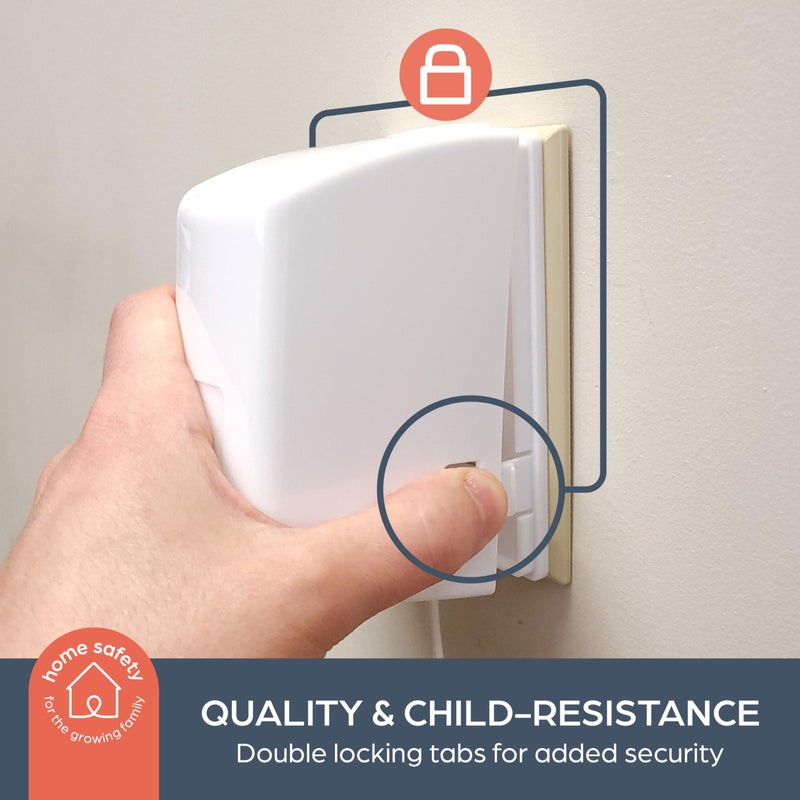 Dreambaby Extra-Large Dual Fit Outlet Plug Cover - Electrical Socket Guard for Standard and Decora - White - Model L945 - Image 3