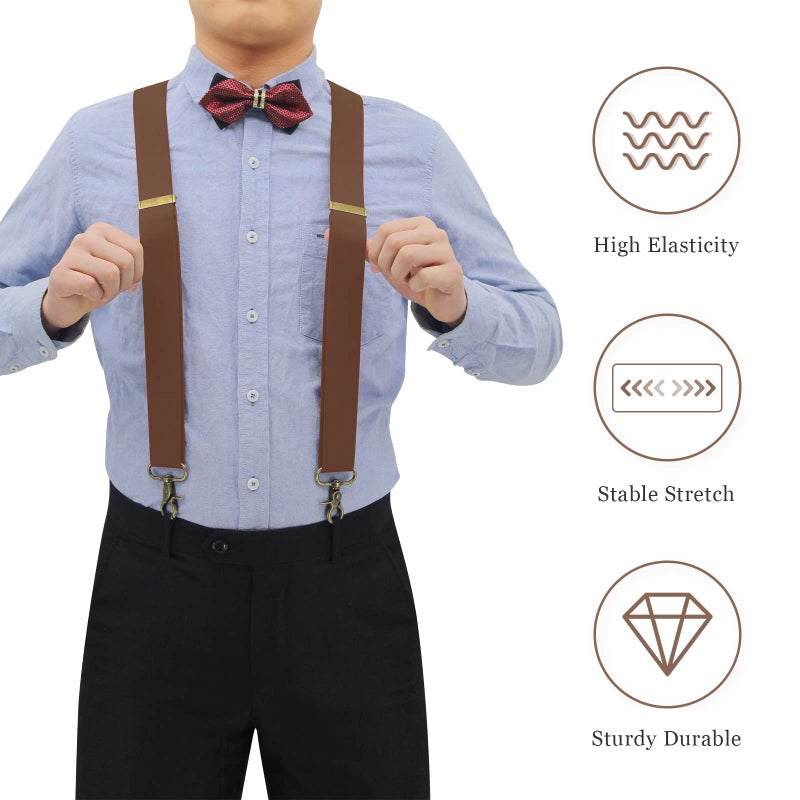 AYOSUSH Mens Suspenders with Swivel Hooks on Belts Loops Heavy Duty Big and Tall - Image 3